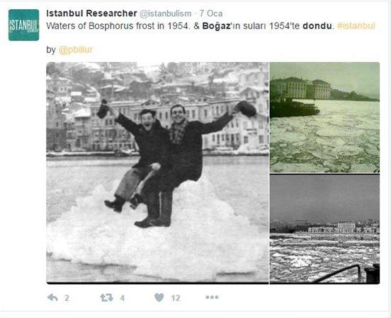 <p>Şubat 1954 tarihli gazetelerde Karadeniz’den gelen buzların limanı kapattığı haberleştirildi. Tuna Nehri’nden koparak gelen buz parçaları yüzünden botların mahsur kaldığı da bu haberlerde yer alıyordu. </p>

<p> </p>
