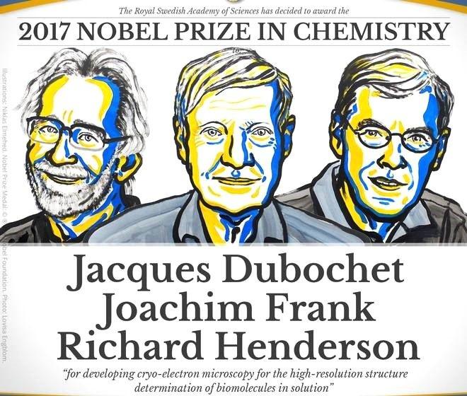 <p>NOBEL KİMYA ÖDÜLÜ 2017</p>
<p>Jacques Dubochet, Joachim Frank ve Richard Henderson, biyomoleküllerin yapılarının yüksek çözünürlükte belirlenmesine imkân veren kiroelektron mikroskobi yöntemine yaptıkları önemli katkılardan dolayı ödüle layık görülmüştüler.</p>