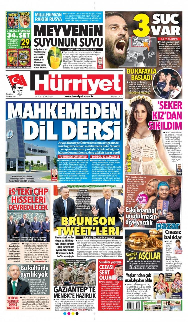 <p><strong>Hürriyet</strong></p>
