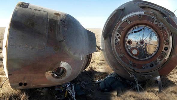 <p>Dün yardımcı rokette meydana gelen arıza sonucu Kazakistan'a zorunlu iniş yapan Soyuz uzay aracına ait yeni görüntüler yayınlandı.</p>

<p> </p>
