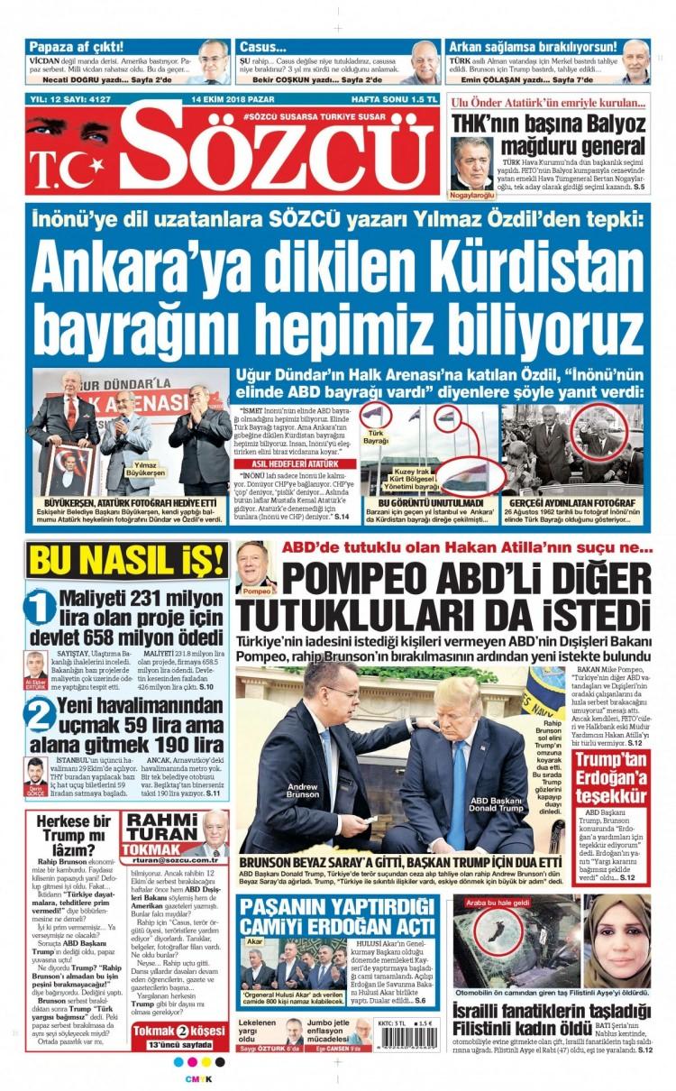 <p><strong>Sözcü</strong></p>

