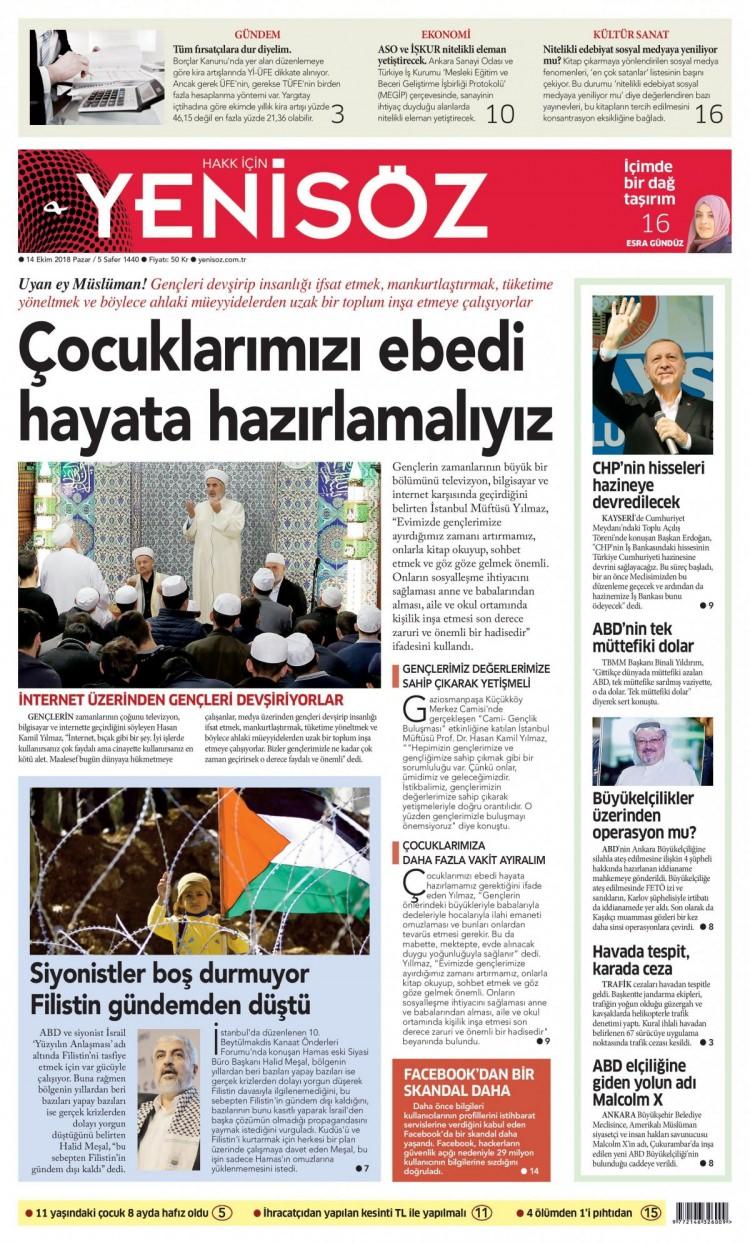 <p><strong>Yenisöz</strong></p>
