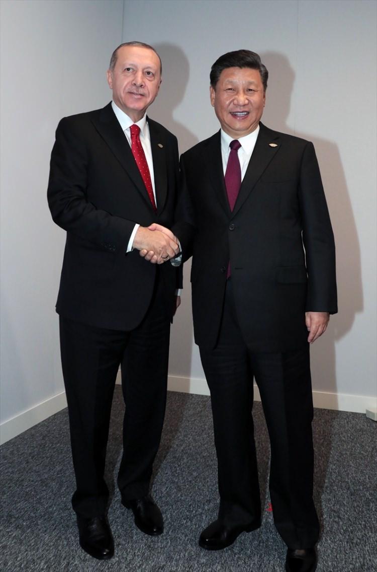 <p>Cumhurbaşkanı Erdoğan ve Çin Devlet Başkanı Şi Cinping görüşmesi</p>