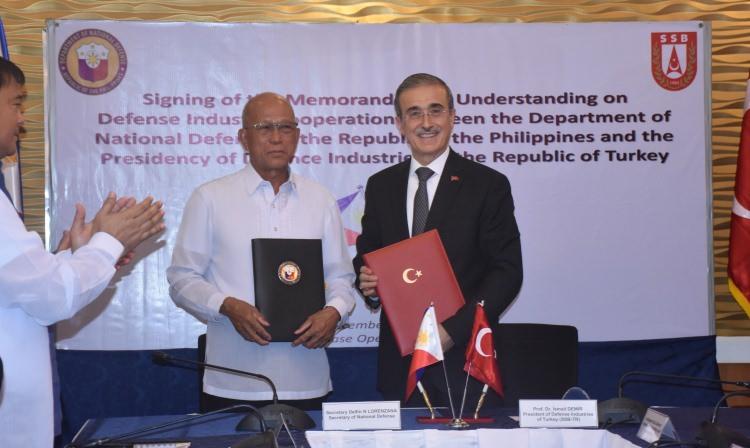 <p>Türkiye ile Filipinler arasında savunma sanayisi alanında Savunma Sanayisi İşbirliği Mutabakat Muhtırası imzalandı.</p>
