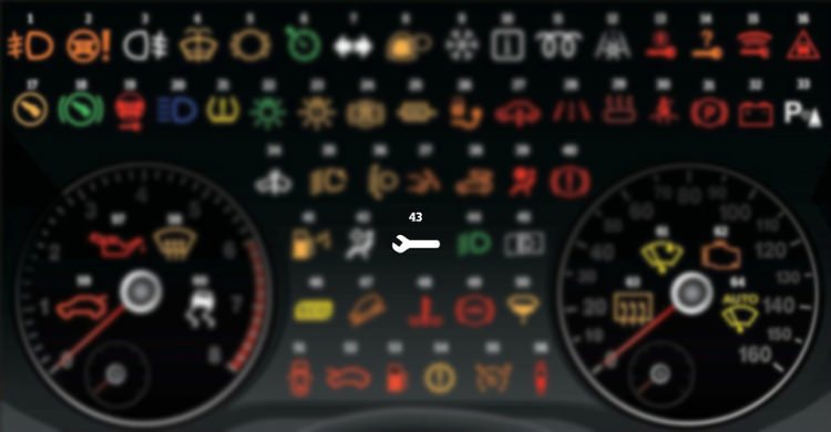 <p>43. MEKANİK BİR SORUN YA DA ELEKTRİK SİSTEMİ ARIZASI ANLAMINA GELEBİLMEKTEDİR</p>
