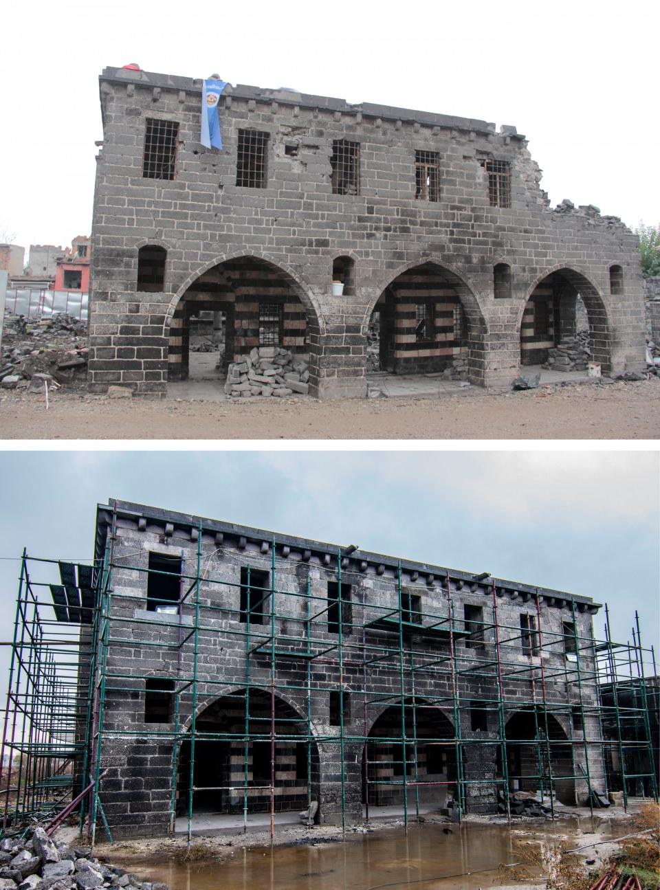 <p>Saldırılarda tahrip edilen Ermeni Katolik Kilisesinin restorasyonu devam ediyor.</p>