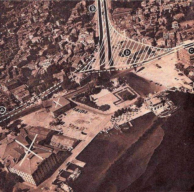 <p>68. Sinanpaşa Camii'nin arkasından geçirilecek yolun planlaması. Ancak yol yapılmadı. (1957. Beşiktaş)</p>

<p> </p>

