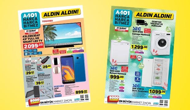 <p>A101 marketlerde 21 Şubat itibariyle satışa sunulacak akt&uuml;el &uuml;r&uuml;nlerin listesi belli oldu. İşte Şubat ayının &uuml;&ccedil;&uuml;nc&uuml; haftasında dikkat &ccedil;eken &uuml;r&uuml;nler...</p>
