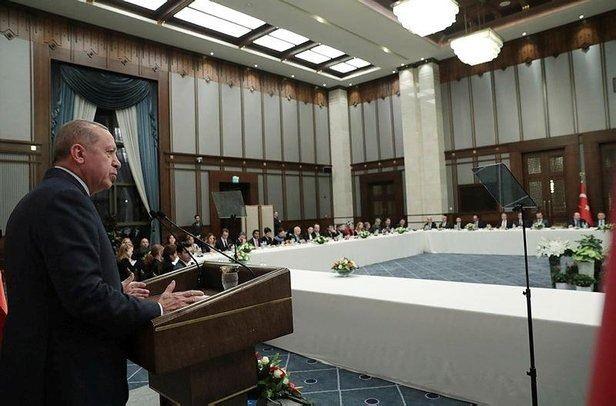 <p>Erdoğan, 7 Şubat'ta da Cumhurbaşkanlığı Külliyesi'nde ABD Ticaret Odası ve Amerikan Türk Konseyi üyelerini kabul etti.</p>

<p> </p>
