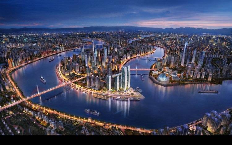 <p>Çin Uluslararası Radyosu'nun haberine göre, dünyaca tanınmış mimar Moshe Safdie tarafından tasarlanmış bulunan bina 1.12 milyon metrekare alan kaplıyan sekiz adet kuleden ve onları birleştiren "yatay gökdelen" olarak anılan kuleler arası köprüden oluşuyor.</p>
