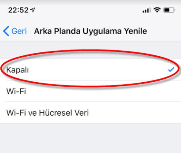 <p>Kapalı ayarında olmasına dikkat edin!</p>
