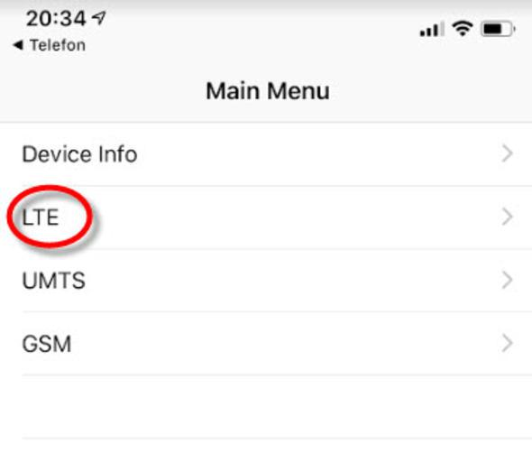 <p>Buradan başka hiçbir yere dokunmadan sadece LTE bölümünü seçiyoruz.</p>
