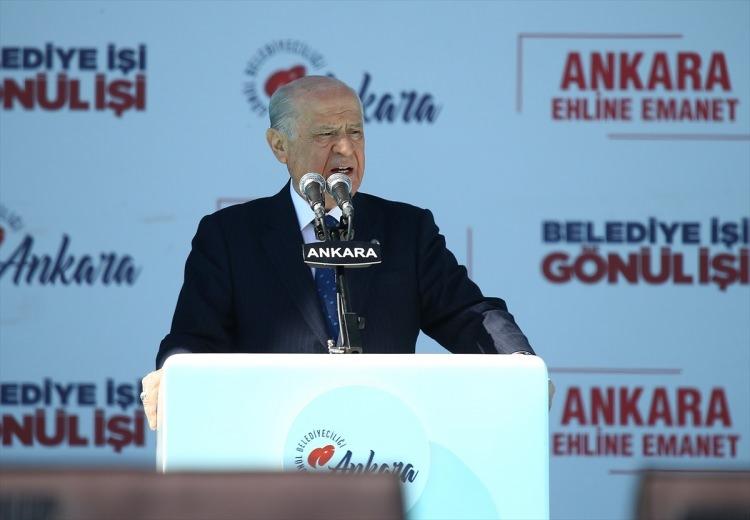 <p>Mitinge katılan MHP Genel Başkanı Devlet Bah&ccedil;eli konuşma yaptı.</p>
