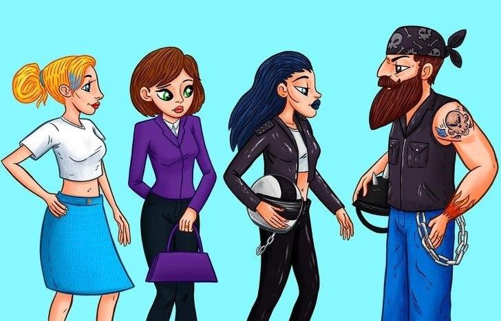 <p>Kadınlardan hangisi adamın eşi?</p>
<p> </p>