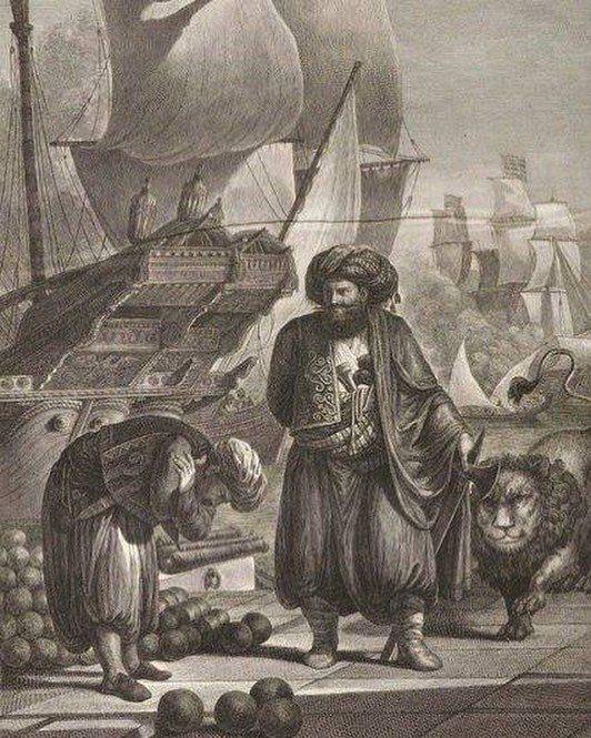 <p>Gittiği her yere zincir tasmasından tuttuğu aslanıyla beraber gidiyor ve ele geçirdiği gemilere aslanıyla beraber çıkıyordu.</p>