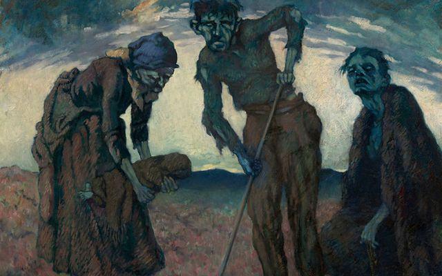 <p>İrlanda halkının, açlıktan tohumluk olarak ayırdığı patatesleride yemesi sonucu, kıtlık 1847'de zirveye ulaştı.</p>
