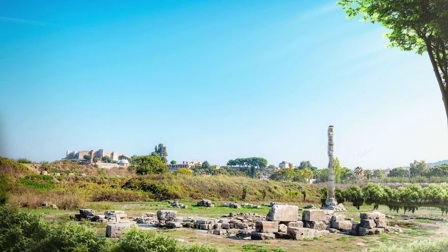 <p>Efes'teki Artemis Tapınağı</p>
