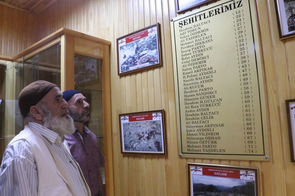 <div>Başbağlar olarak çok şehit verdiklerini belirten Özdemir, "Katillerin bulunmasını istiyoruz. En büyük sıkıntımız Başpınar köyündeki şehitliğe minibüsler çıkmıyor ya da zor çıkıyor. Şehitlerimizin kendi köyümüze naklini, şehit edildikleri yere defnedilmelerini istiyorum." şeklinde konuştu.</div>
<div> </div>