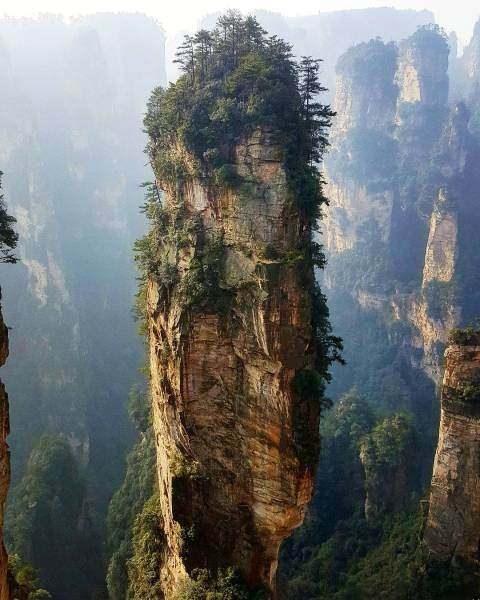 <p>Avatar Mountains – Zhangjiajie, China – Also known as inspiration for Pandora P.S</p>

<p> </p>
