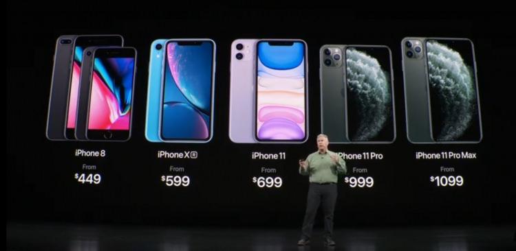 <p>Tanıtımı yapılan Apple ürünlerinin fiyatları şu şekilde:</p>

<p>Yeni oyun platformu Arcade: ABD fiyatı aylık 4.99 dolar<br />
Apple TV+ : ABD'deki aylık ücreti de 4.99 dolar<br />
Yeni iPad: 429 dolardan başlayacak<br />
Apple Watch 5: 399 dolardan başlayacak<br />
iPhone 11: 699 dolardan başlayan fiyatlarla piyasaya sürülecek<br />
iPhone 11 Pro: 999 dolardan başlayacak<br />
iPhone 11 Pro Max: 1099 dolar başlayacak</p>
