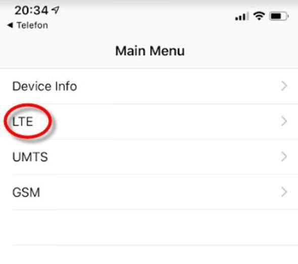 <p>Buradan başka hiçbir yere dokunmadan sadece LTE bölümünü seçiyoruz.</p>
<p> </p>