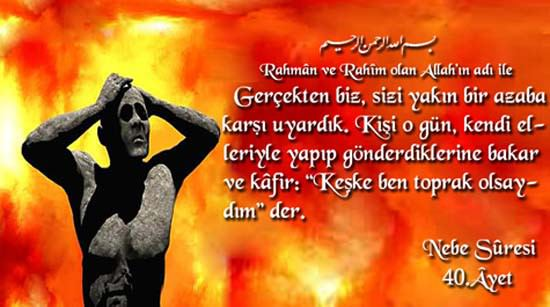 <p>İlk insandan son insana kadar herkes bir araya gelecek; o gün yer başka bir şekle büründüğü, dağlar toz gibi savrulduğu, bir çukur, bir tümsek bulunmadığı için; dümdüz, bembeyaz, hiç kimsenin tanıdık bir işarete rastlamadığı bir yerde bütün insanlar toplanacak.</p>
