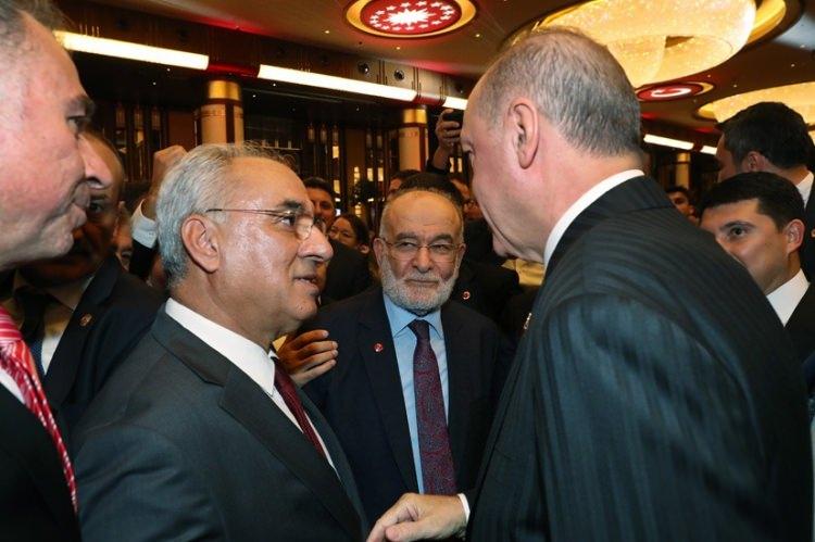 <p>DSP Genel Başkanı Önder Aksakal ve Saadet Partisi Genel Başkanı Temel Karamollaoğlu</p>
