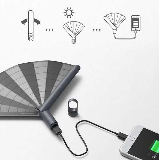 <p>Power bank yerine yelpaze gibi açılan güneş enerjisi ile telefonunuzu şarj edebilirsiniz</p>

<p> </p>
