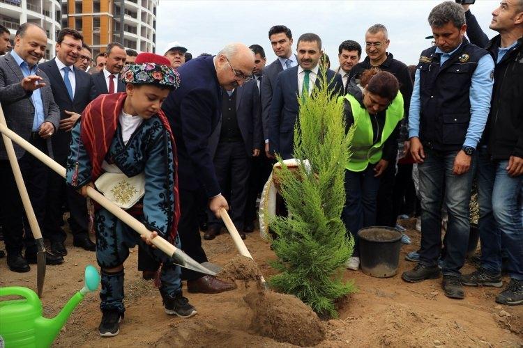 <p>Tüm Türkiye'de eş zamanlı başlatılan etkinliklerden biri de Aydın'ın Efeler ilçesinde yapıldı. Halkın büyük ilgi gösterdiği etkinlikte 100 bin fidan toprakla buluşturuldu.</p>

<p> </p>

