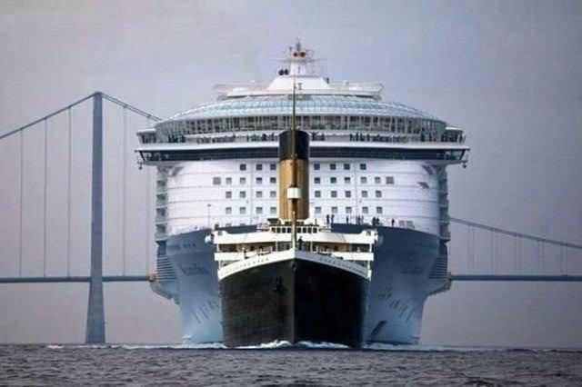 <p>Titanic ile günümüzde kullanılan modern yolcu gemisi.</p>

<p> </p>
