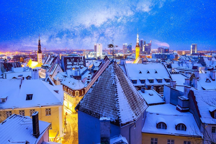 <p>Yüzyıllara meydan okuyan binaların çatılarını kaplayan kar ve arnavut kaldırımı sokaklarında geceyi aydınlatan lambalar, Tallinn'i kartpostallardan birer kare haline getiriyor.</p>
