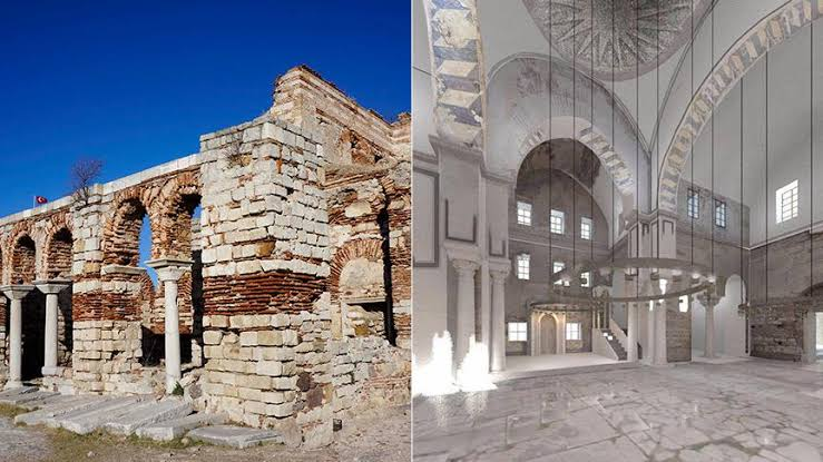 <p><strong>Enez Fatih Camii (Enez Ayasofyası)</strong></p>
<p><br />
Doğu Roma İmparatorluğu tarafından 12. yüzyılda inşa edildiği düşünülen yapı, Fatih Sultan Mehmet'in 1456'da Taşoz, Limni, Semadirek adalarının yanı sıra Cenevizlilere ait Enez'i fethetmesi sonrası camiye çevrildi. Sonrasında yapının güneydoğusunda mihrap, batısında minber yapıldı. Dış tarafına da kesme taştan minare inşa edildi. Osmanlı döneminde, 1700'lü yıllarda birkaç kez tadilat ve onarımdan geçirilen camii yüz yıllarca ibadete açık kaldı. Cami, 1965 yılında bölgede meydana gelen depremde büyük ölçüde zarar gördü ve hem ziyarete hem de ibadete kapatıldı. Söz konusu cami, Vakıflar Bölge Müdürlüğü tarafından uluslararası proje ortakları ile 2016 yılında restorasyona alındı.</p>