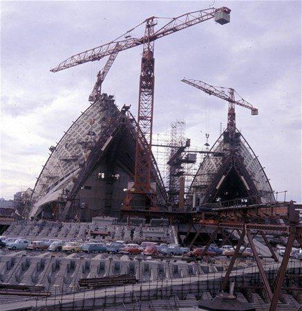 <p>Sidney Opera Evi yapımındaki ilk aşamalar, Avustralya 1973. </p>
<p> </p>
