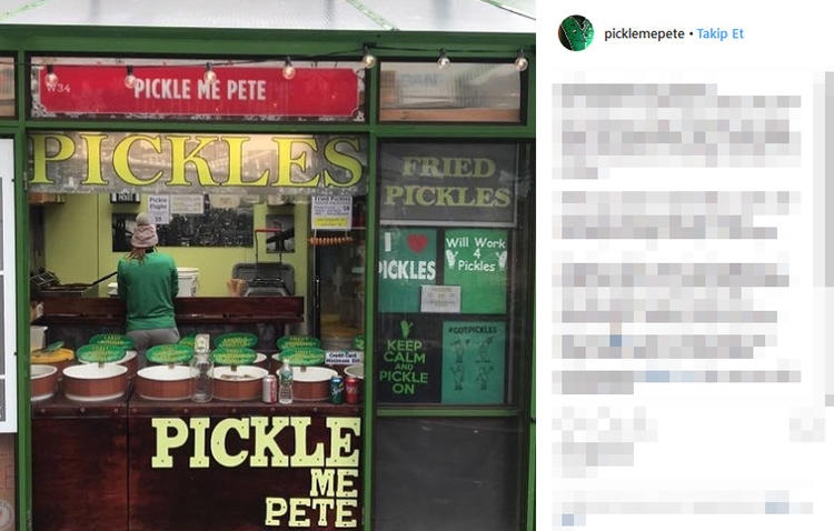 <p>Hicksville New York’ta bulunan Pickle Me Pete’in kızarmış turşuları... Salatalık turşusu dilimleri galeta ununa bulanıp kızgın yağda kızartılıyor.</p>

<p> </p>
