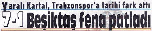 <p>Teknik Direktörlüğünü Şenol Güneş'in yaptığı Trabzonspor,Beşiktaş'tan 7 gol yedi. (20.11.1993)</p>
