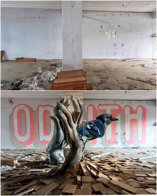 <p>Sokaklarda baş döndüren resim sanatları</p>
