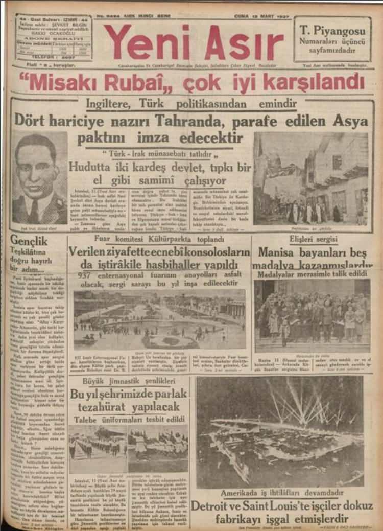 <p><strong>Yeni Asır (1937)</strong></p>
