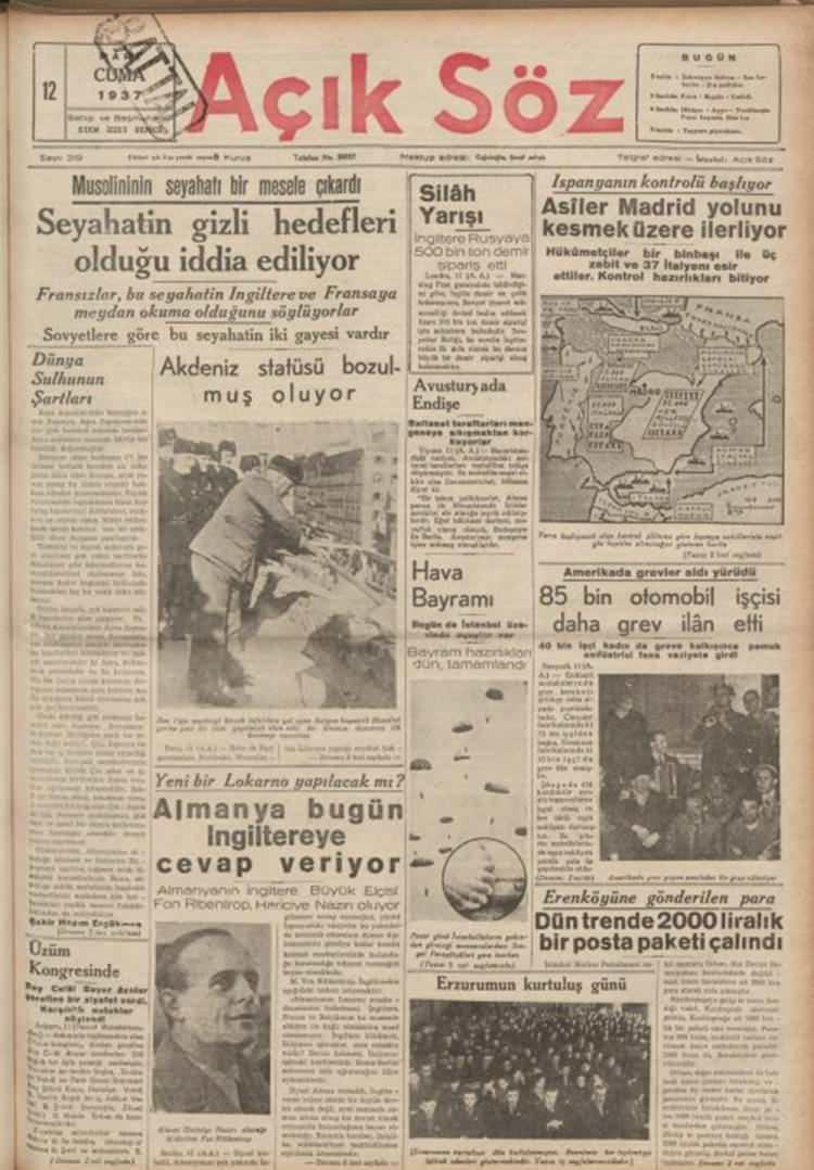 <p><strong>Açık Söz (1937)</strong></p>

