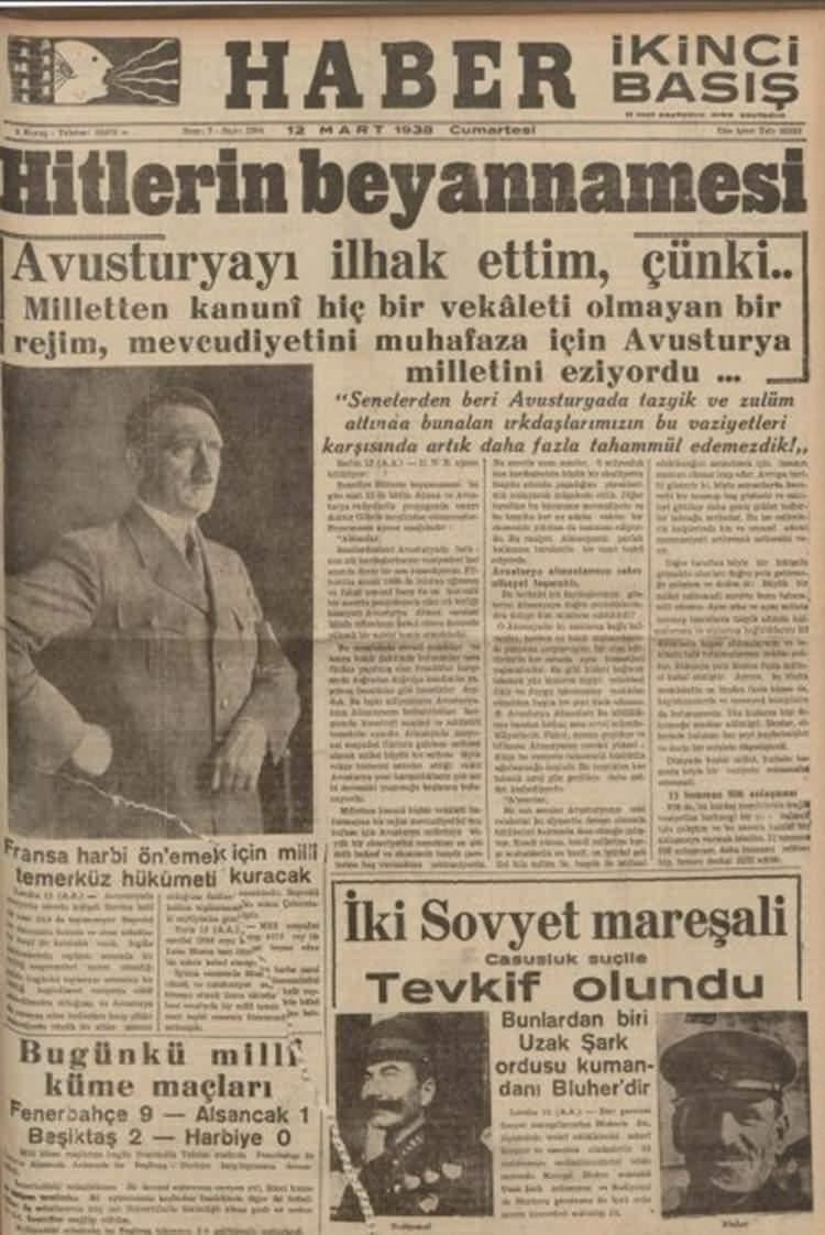 <p><strong>Haber (Akşam Postası-1938)</strong></p>
