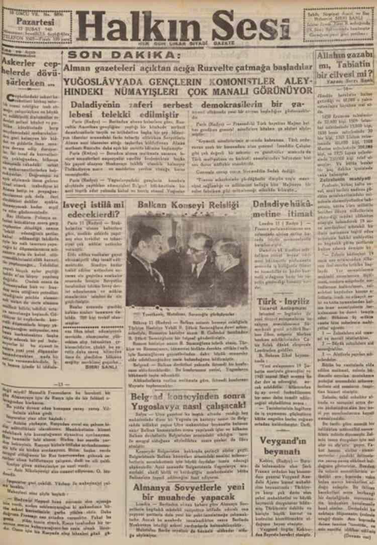 <p><strong>Halkın Sesi (1940)</strong></p>
