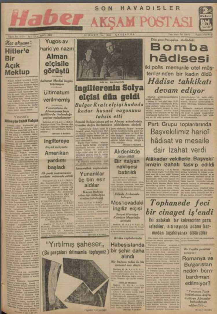 <p><strong>Haber (Akşam Postası-1941)</strong></p>