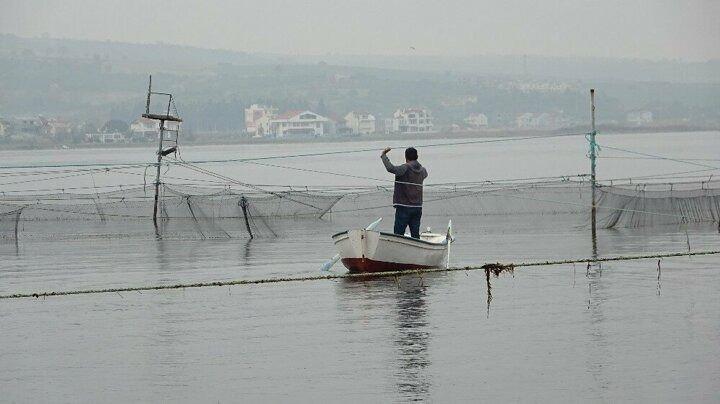 <p>Lapseki ilçesine bağlı Çardak beldesinde bulunan kum adasına, Rumların binlerce yıllık balık yakalama sistemi olan dalyan sistemini kuran balıkçılar, hiç yorulmadan günde 1 ton balığı tuzağa çekerek yakalıyor.</p>
<p> </p>