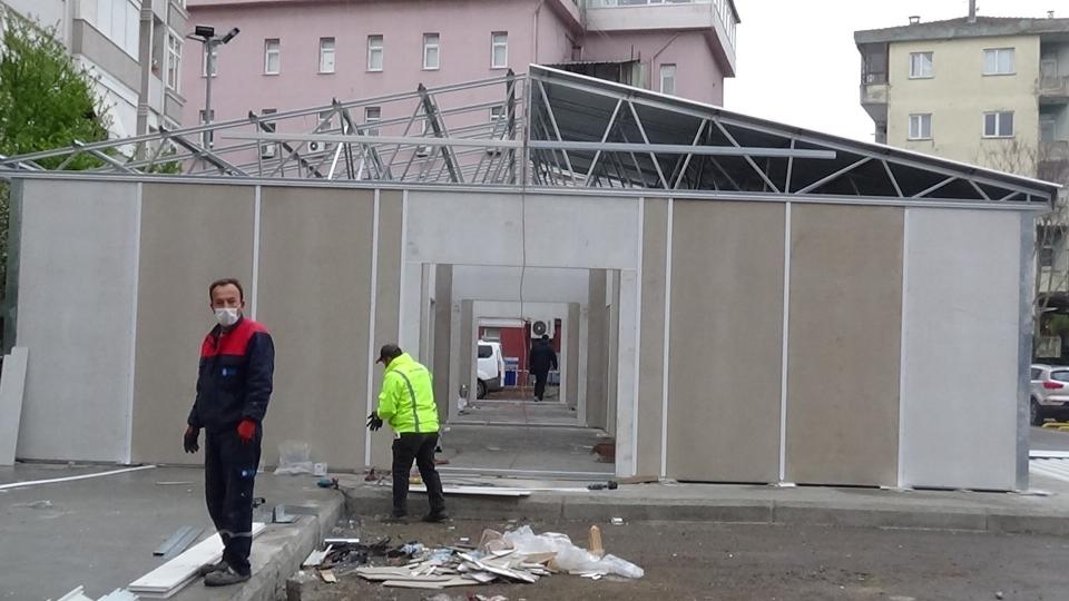 <p> Hızla inşaatın sürdüğü ön tanı bölümü ise havadan görüntülendi.<br />
</p>
