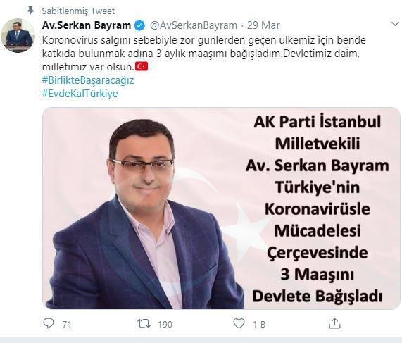 <p>27.Dönem Ak Parti İstanbul Mv Serkan Bayram</p>
