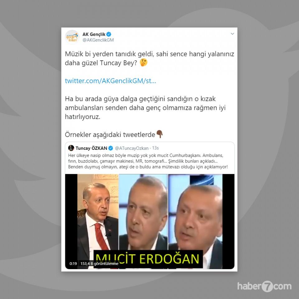 <p>CHP Genel Başkan Yardımcısı Tuncay Özkan'ın twitter hesabından Cumhurbaşkanı Erdoğan'ın "bizden önce karda kızaklarla hasta taşınıyordu,” ve “hastanelerde röntgen bile yoktu” sözleriyle alay eden bir video paylaştı. Peki Erdoğan'ın bu sözleri yalan mıydı? AK Gençlik bu soruların cevabını twitterdan verdi. İşte o tweetler...</p>
