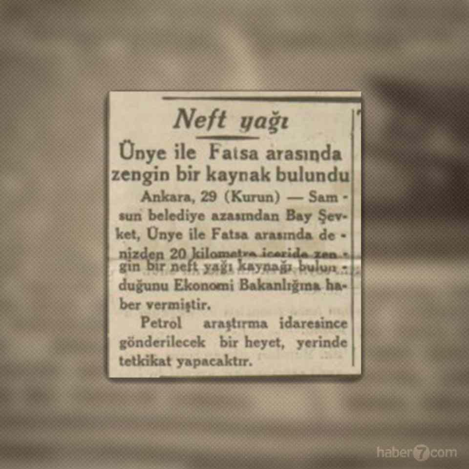 <p>İç sayfalarda ise Ünye –Fatsa arası açıklarında petrol rezervi bulunduğu yazıyor. Ancak Karandeniz’deki petrole 91 yıldır ulaşabilen yok.</p>
