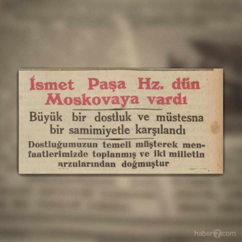 <p>26- İçeride ise İsmet İnönü’nün Sovyetler Birliği ziyareti “İsmet Paşa Hz. dün Moskova’ya vardı” sözleriyle yer alıyor. İsmet Paşa hazretleri ifadesi dikkat çekici…</p>
