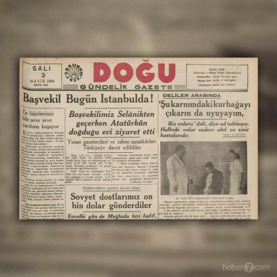 <p>1- 3 Mayıs 1938 tarihli Doğu gazetesi ile başlıyoruz. Başvekil Celal Bayar’ın Yunanistan ziyaret, Kırşehir depremi sonrası halkın seferberlik halinde yardıma koşması günün en önemli maddeleri… </p>
