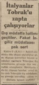 <p>70 sene önce de Tobruk rahat edemiyordu. Bugün darbeci Hafter’in işgalindeki Libya şehir 1941’de ise İtalyanların saldırısına uğramıştı.</p>
