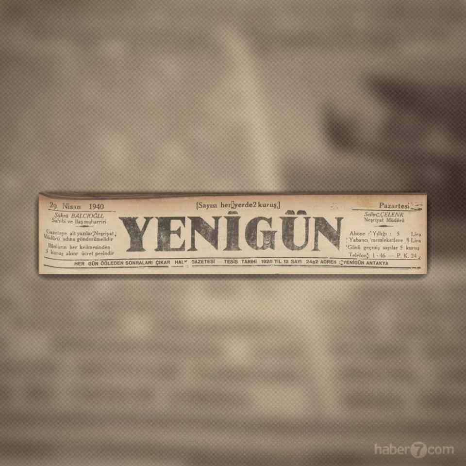 <p>33- 29 Nisan 1940’da çıkan Yenigün gazetesindeyiz…</p>